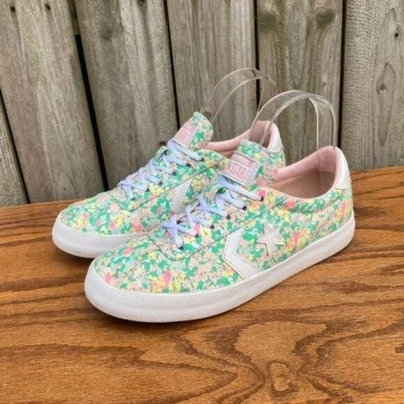 Converse breakpoint Floral shoes 6 green pink white - Picture 7 of 10